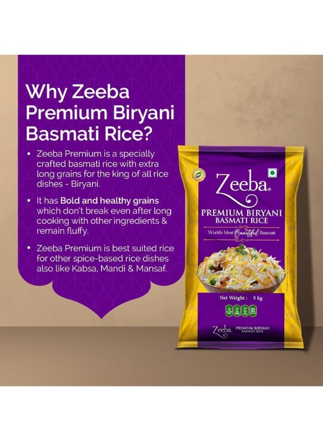 ZEEBA Premium Basmati Rice  Purple Plastic Pouch 5kg - Image 5