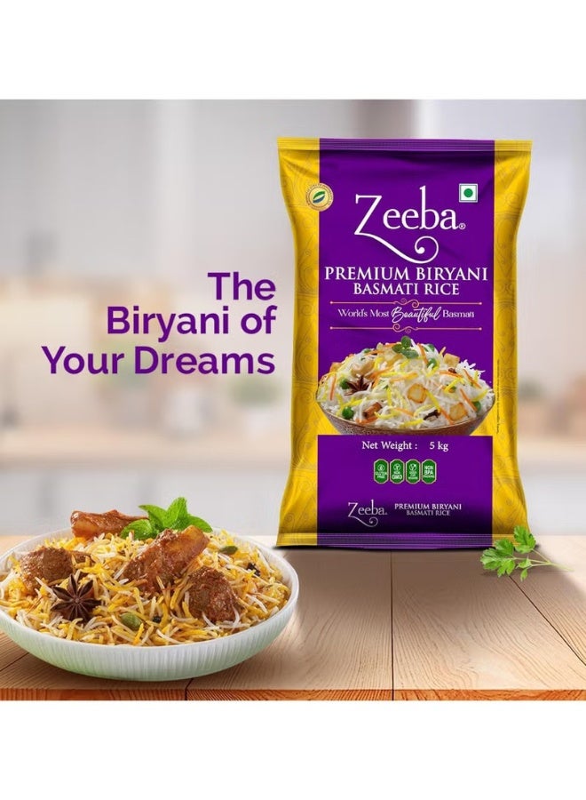 ZEEBA Premium Basmati Rice  Purple Plastic Pouch 5kg - Image 3