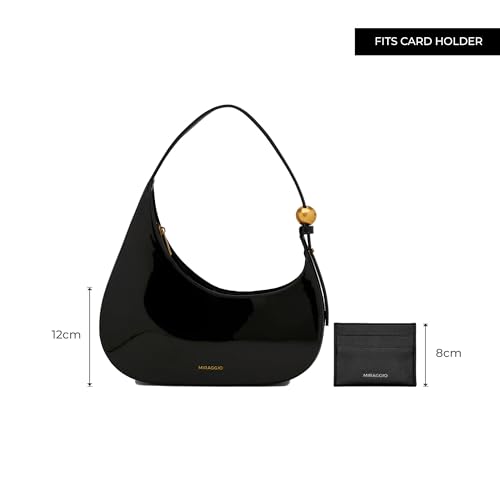 Miraggio Effie Shoulder Bag For Woman | Shoulder Bags For Women | Soft-Shine Handbag | Gift Items For Women (Black) - Image 4