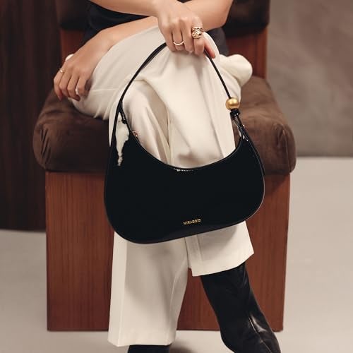 Miraggio Effie Shoulder Bag For Woman | Shoulder Bags For Women | Soft-Shine Handbag | Gift Items For Women (Black) - Image 2