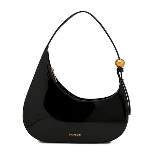 Miraggio Effie Shoulder Bag For Woman | Shoulder Bags For Women | Soft-Shine Handbag | Gift Items For Women (Black) - Image 1