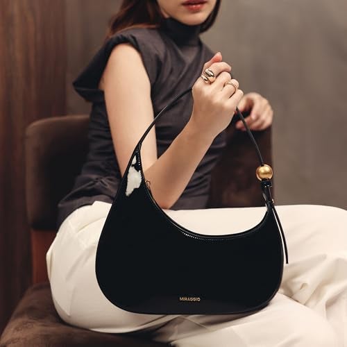 Miraggio Effie Shoulder Bag For Woman | Shoulder Bags For Women | Soft-Shine Handbag | Gift Items For Women (Black) - Image 5