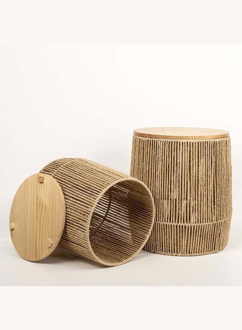 Handmade bamboo home storage basket set, easy to store and store. - Image 3