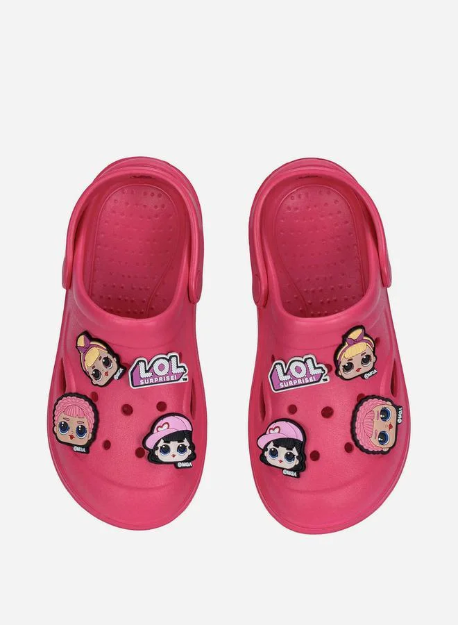 Comic Kicks by UrbanHaul Comic Kicks by UrbanHaul LOL Surprise Applique Detail Clogs with Backstrap