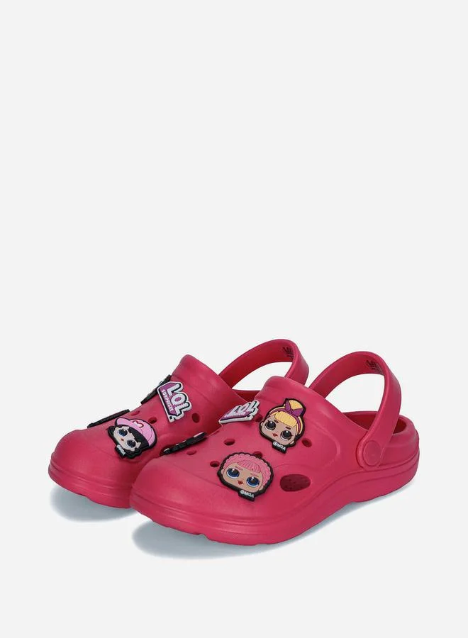 Comic Kicks by UrbanHaul Comic Kicks by UrbanHaul LOL Surprise Applique Detail Clogs with Backstrap