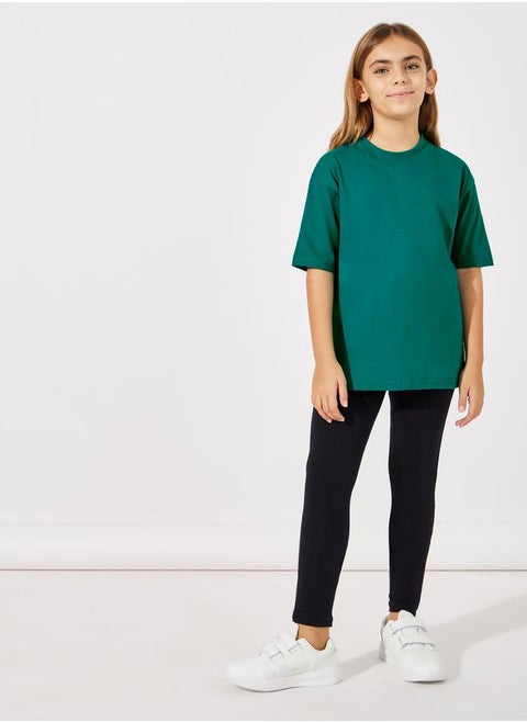 Styli Solid Oversized T-Shirt and Leggings Set