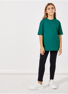 Solid Oversized T-Shirt & Leggings Set