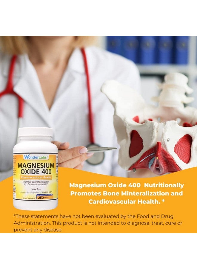 Wonder Laboratories Wonder Labs Magnesium Oxide 400, 483mg of Magnesium Oxide Pharmaceutical Grade** Compare to MAG-OX 400 ® - 250 Tablets - Image 5