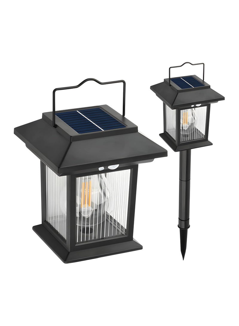 CMGTYYD. ضوء شمسي حديقة في الهواء الطلق، 3 في 1 ضوء العشب التنغستن، 3 أوضاع 1200mAh التلقائي على / إيقاف، للفناء، المسار، العشب - Image 1