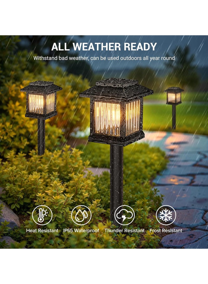 CMGTYYD. ضوء شمسي حديقة في الهواء الطلق، 3 في 1 ضوء العشب التنغستن، 3 أوضاع 1200mAh التلقائي على / إيقاف، للفناء، المسار، العشب - Image 4