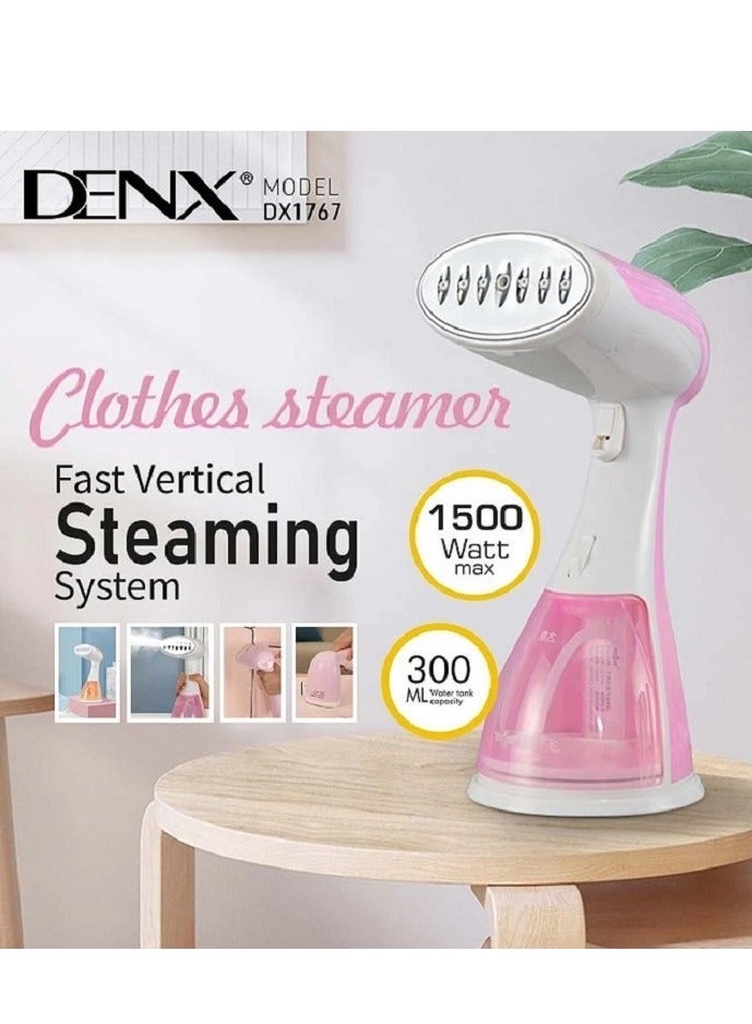 Denx device Handheld Steam Suitable For All Types Of Clothes With A Power Of 1500 Watts pink - Image 1
