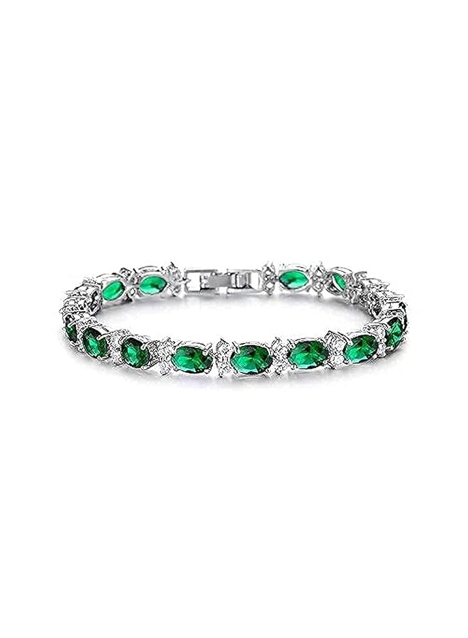 تشيميز أصفر سوار كلاسيكي عالي الجودة باللون الأخضر الملكي للنساء قابل للتعديل - Image 1