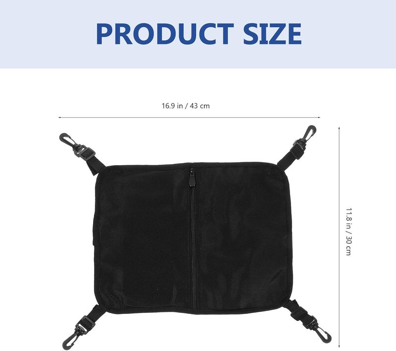 LALAFINA Surfboard Paddleboard Deck Mesh Bag Black Water Sports Kayak Storage Pouch for Stand-up Paddleboarding - Image 2