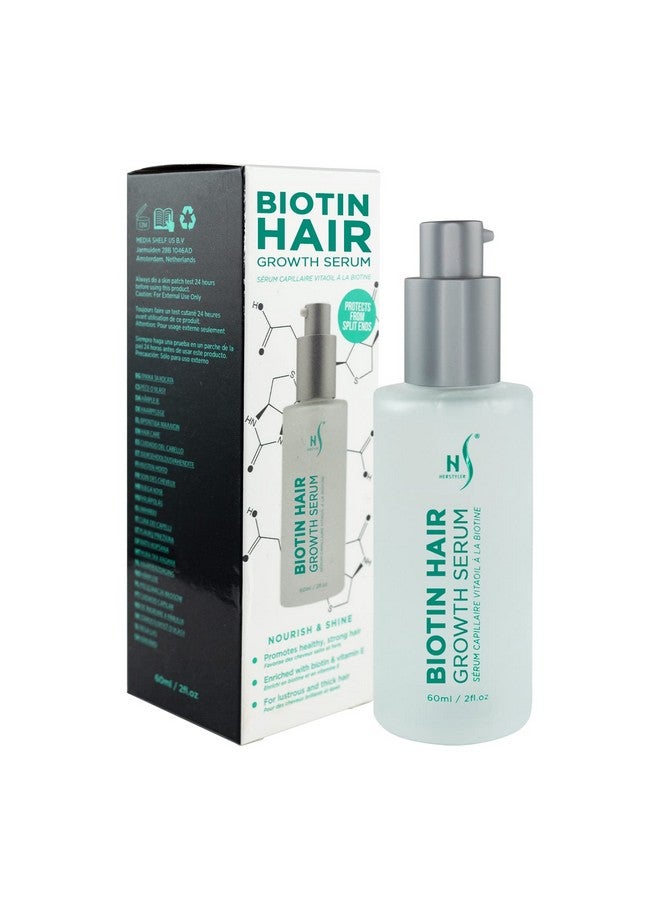 HerStyler Biotin Hair Growth Serum - Non-Greasy Hair Serum For Thinning Hair - Biotin Hair Serum with Vitamin B - Non-Sticky Hair Thickening Serum For All Hair Types- 2 Fl. Oz. - Image 1