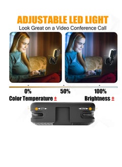 Y&D Videoconferencing Lighting Kit Filming Fill Light Adjustable Color Temperature Camera Mini Suction Cup Suitable for Live Streaming, Makeup, Video Calls, Etc.  - Image 1