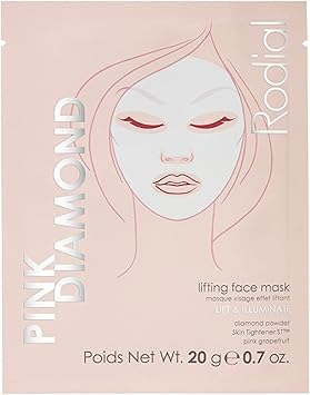 Rodial Pink Diamond Lifting Face Sheet Mask 1 Sachet Diamond Powder Vitamine C Skin Tightener ST Deeply Moisturising Sheet Mask Even Skin Tone Sheet Mask for Wrinkles and Lines - Image 1