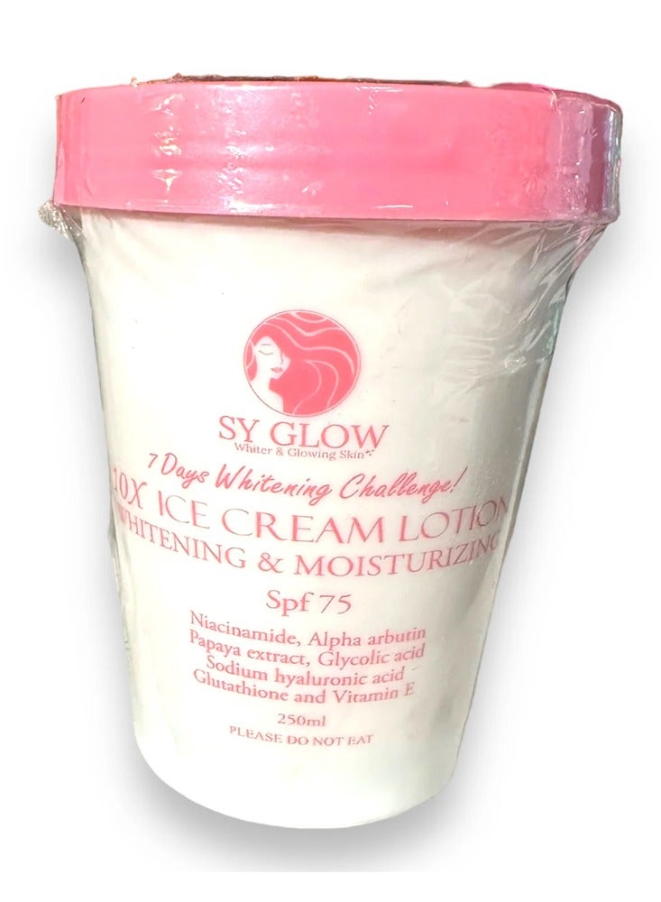 10X ICE Cream Lotion - Whitening and Moisturizing SPF 75 - 250ml