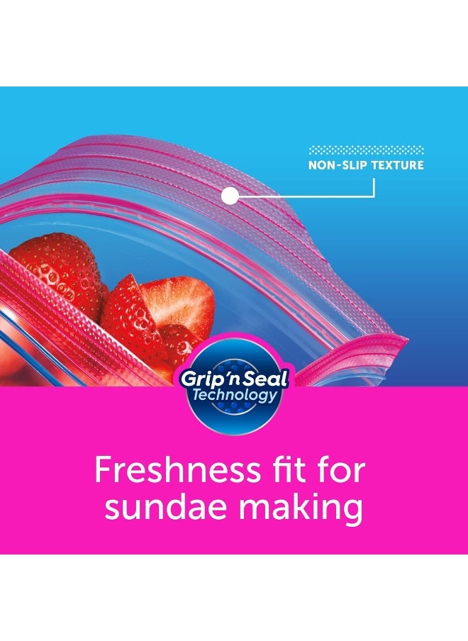 Ziploc - Ziploc Quart Food Storage Bags, Grip 'n Seal Technology for Easier Grip, Open, and Close, 100 Count - Image 1