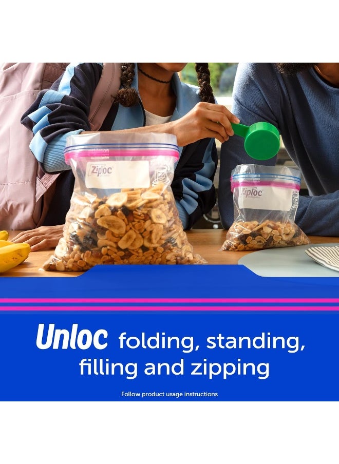 Ziploc - Ziploc Quart Food Storage Bags, Grip 'n Seal Technology for Easier Grip, Open, and Close, 100 Count - Image 1
