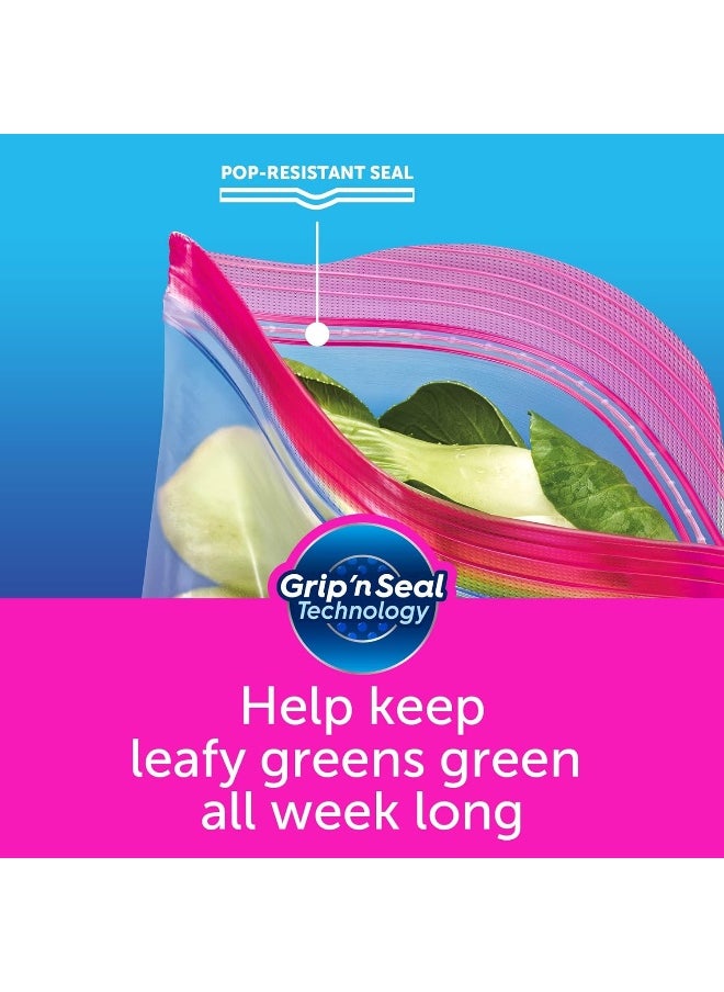 Ziploc - Ziploc Quart Food Storage Bags, Grip 'n Seal Technology for Easier Grip, Open, and Close, 100 Count - Image 1