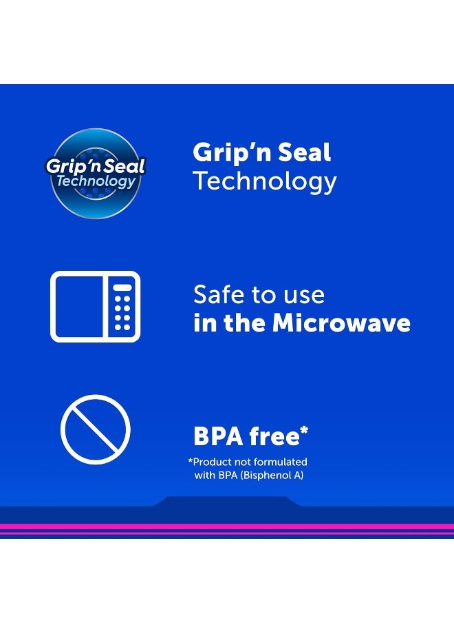 Ziploc - Ziploc Quart Food Storage Bags, Grip 'n Seal Technology for Easier Grip, Open, and Close, 100 Count - Image 1