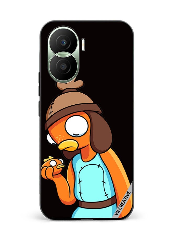 VR CREATIVE Protective Case Cover For Honor Play7T Pro Funny Fish stick Design Multicolour - Image 1