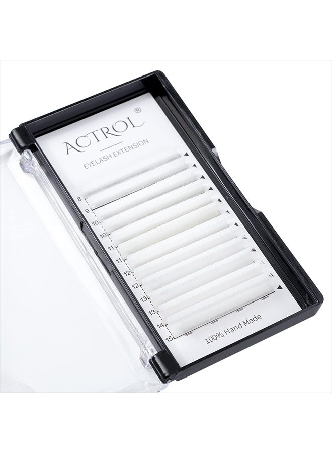 ACTROL Colored Eyelash Extensions Easy Fan 8-15mm Mix White D Curl Easy Fanning 0.07mm Self Premade Volume Lash Supplies - Image 1