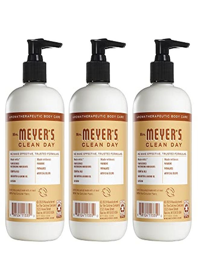Mrs. Meyer's Clean Day Hand Lotion For Dry Hands, NonGreasy Moisturizer Made With Essential Oils, Cruelty Free Formula, Oat Blossom Scent, 12 Oz Bottles, Pack Of 3  - Image 2