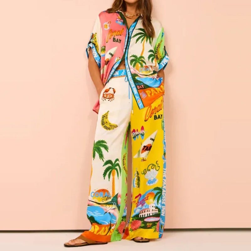 Women's Casual Printed Two-Piece Set - Image 2