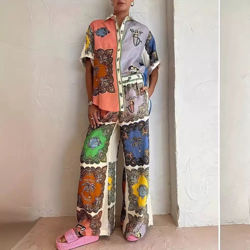 Women's Casual Printed Two-Piece Set - Image 4