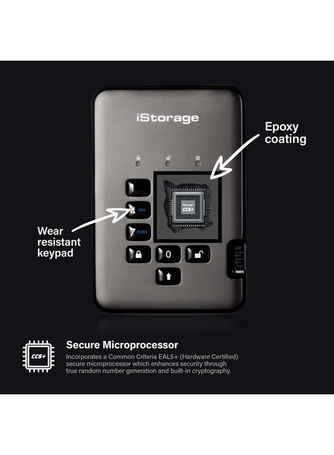 iStorage قرص Ashur PRO2 SSD سعة 128 جيجابايت - محرك أقراص ثابت آمن - معتمد من FIPS المستوى 3 - محمي بكلمة مرور - مقاوم للغبار/الماء - تشفير الأجهزة - Image 5