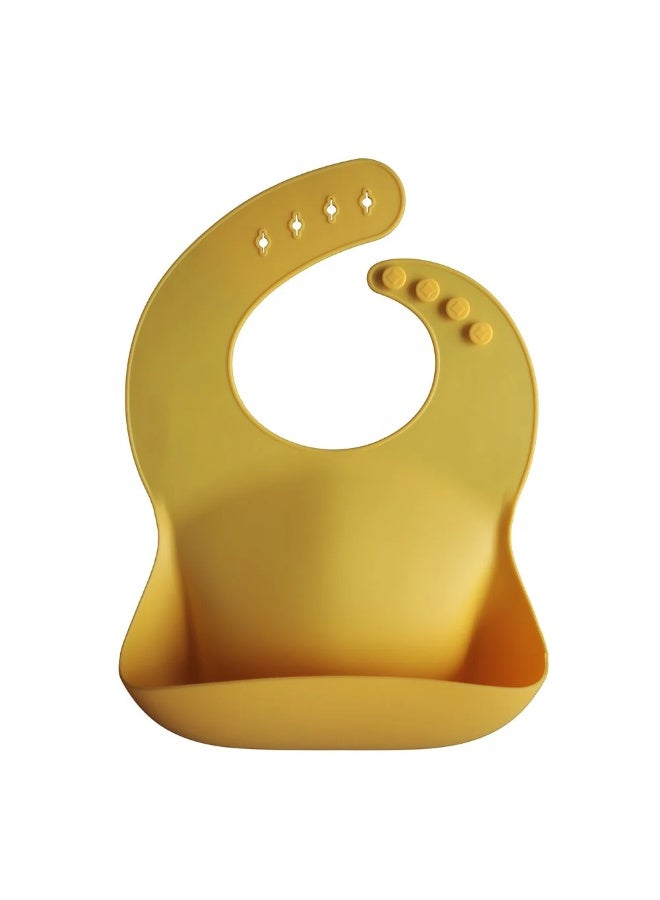 Mushie Silicone Bib Mineral Yellow - Image 1