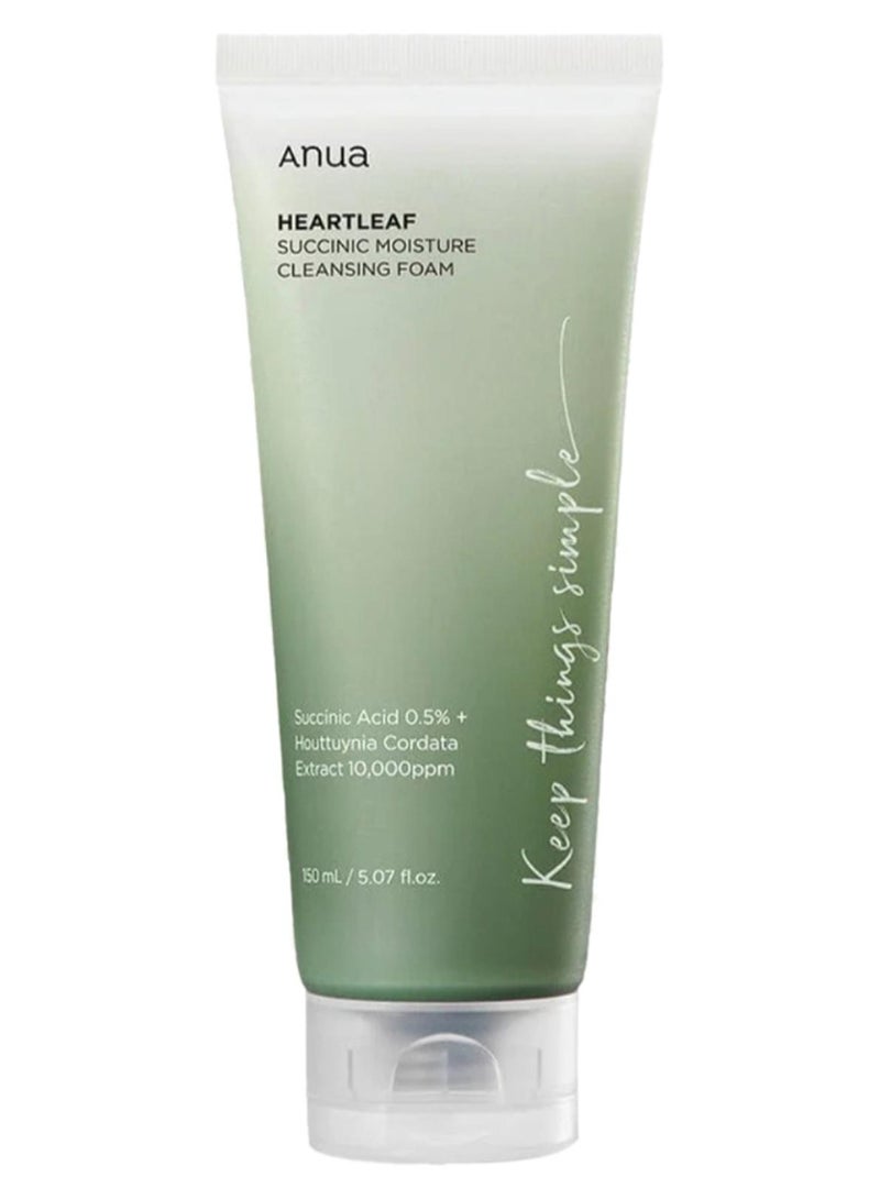 Anua Heartleaf Succinic Moisture Cleansing Foam 150Ml - Image 1