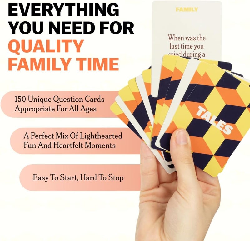 Tales Conversation Starter Cards, Family Edition, Perfect for Family Games for Adults, Family Dinners, Game Nights, Gifts, Holidays, and Gatherings, Prompts for Meaningful Connections, 150 Cards - Image 2
