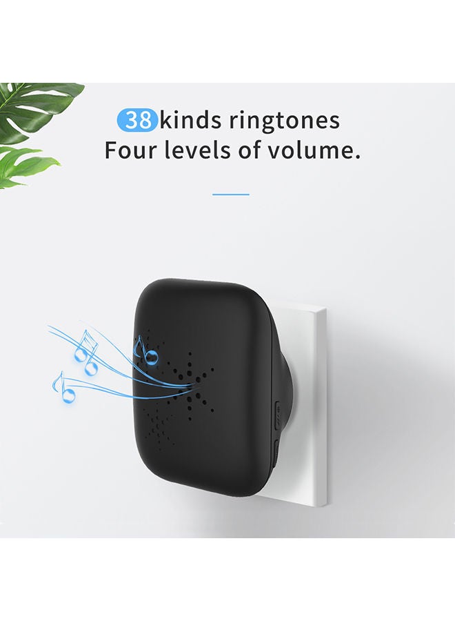 NIBEMINENT Waterproof Wireless Door Bell Black 0.141kg  - Image 5