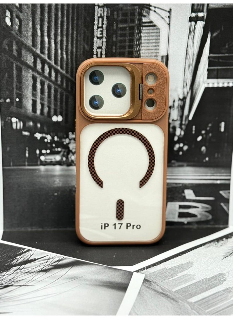 general Cat-Cot Magnetic Shockproof Case for iPhone 17 Pro with Camera Lens Protector & Kickstand Ring – Anti-Scratch, MagSafe Compatible, Carbon Fiber Design - Image 2