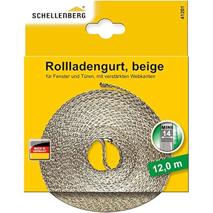 Schellenberg 41201 Mini Roller Shutter Belt 14 Mm X 12 M System Beige - Image 1