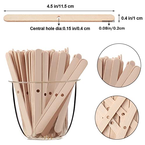ANTUNIHOD Wooden Candle Wick Holders Pack of 150pcs Wick Centering Devices Candle Wick Bars for Candle Making … (4.5inch - 150pcs) - Image 2