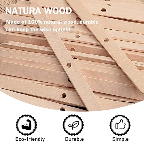 ANTUNIHOD Wooden Candle Wick Holders Pack of 150pcs Wick Centering Devices Candle Wick Bars for Candle Making … (4.5inch - 150pcs) - Image 3