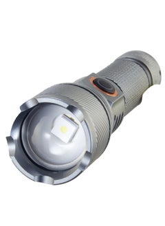 SONASHI Rechargeable LED Torch with Zoom Function | 6000mAh Battery with Type-C Charging | 1000 Meters Long Coverage | Hyper Bright 15-Watt Laser LED with 2 Hours Continuous Working | LED Flashlight for Camping & Hiking | SLT-3911Z Grey (Pack of 3)  - Image 5