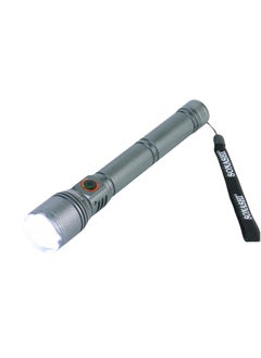 SONASHI Rechargeable LED Torch with Zoom Function | 6000mAh Battery with Type-C Charging | 1000 Meters Long Coverage | Hyper Bright 15-Watt Laser LED with 2 Hours Continuous Working | LED Flashlight for Camping & Hiking | SLT-3911Z Grey (Pack of 3)  - Image 4