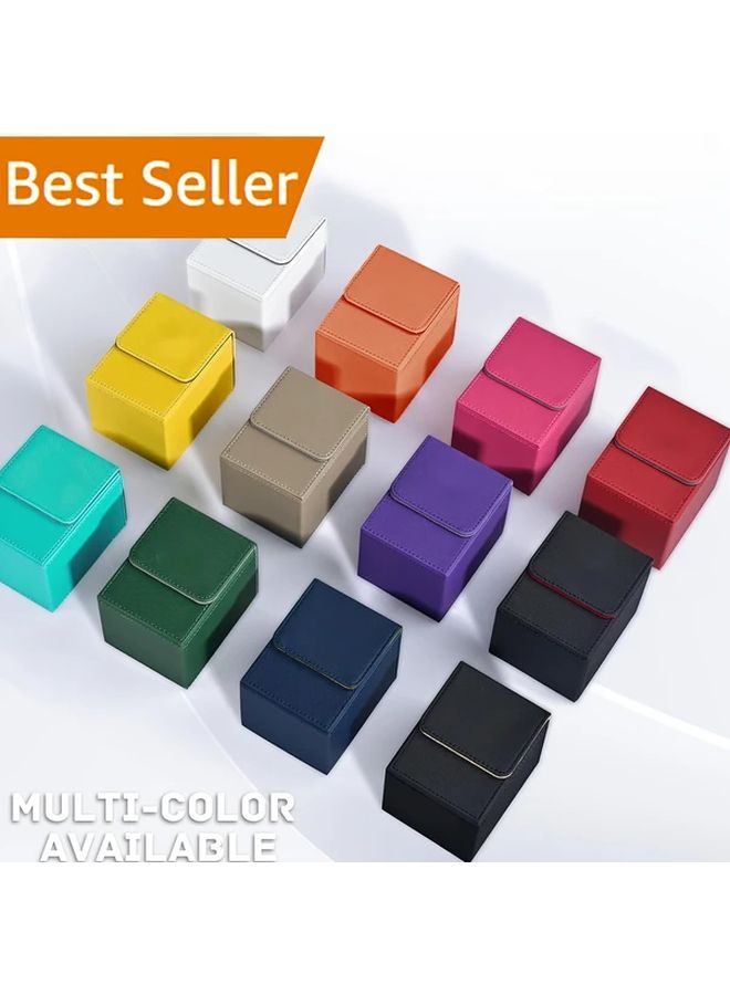 Black Gray Card Storage Box Holds Over 100 Single Cards Portable Capacity Case - Image 2