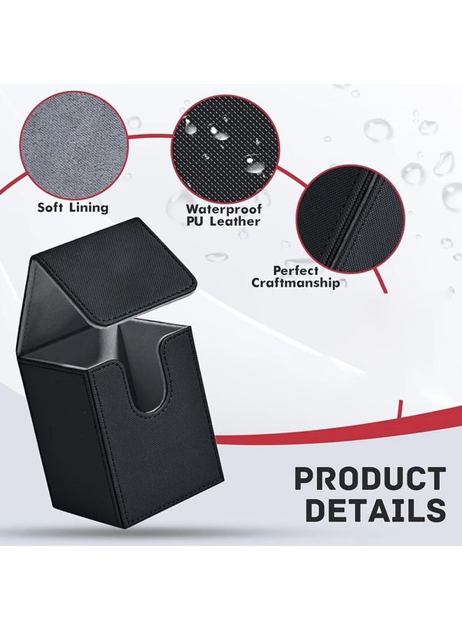 Black Gray Card Storage Box Holds Over 100 Single Cards Portable Capacity Case - Image 5