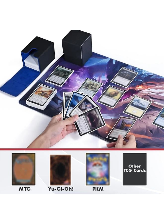 Black Gray Card Storage Box Holds Over 100 Single Cards Portable Capacity Case - Image 4