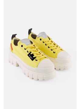 PALLADIUM Women Revolt Lo Tx Lace Up Casual Shoes, Yellow  - Image 1
