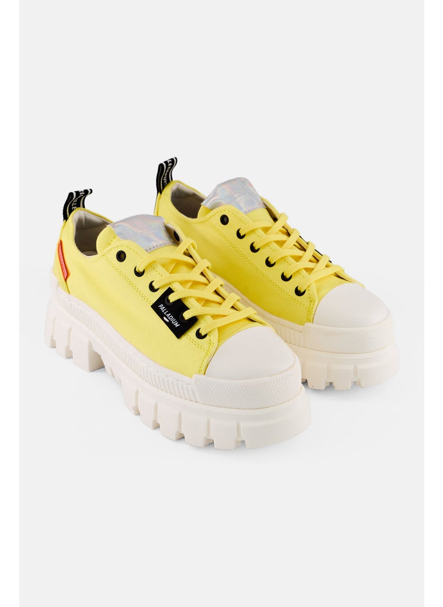 PALLADIUM Women Revolt Lo Tx Lace Up Casual Shoes, Yellow  - Image 1