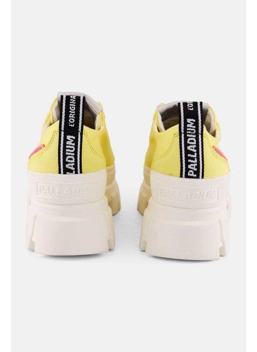 PALLADIUM Women Revolt Lo Tx Lace Up Casual Shoes, Yellow  - Image 2