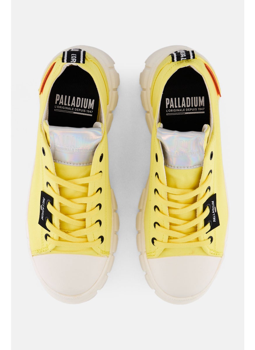 PALLADIUM Women Revolt Lo Tx Lace Up Casual Shoes, Yellow  - Image 3