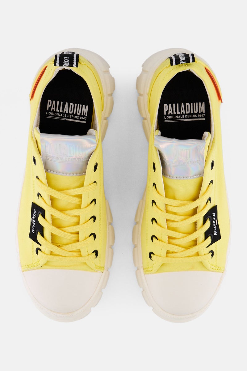 PALLADIUM أحذية كاجوال نسائية ريفولت لو تي إكس مزودة بأربطة، صفراء - Image 3