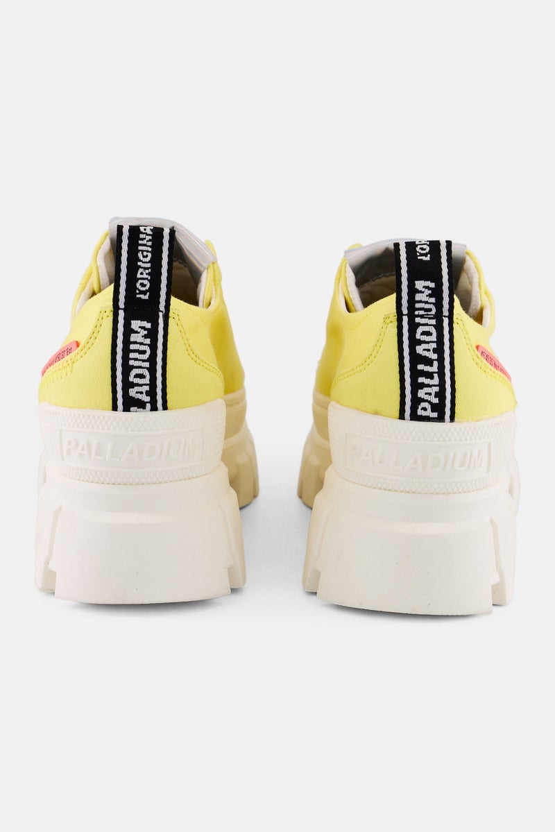 PALLADIUM أحذية كاجوال نسائية ريفولت لو تي إكس مزودة بأربطة، صفراء - Image 2